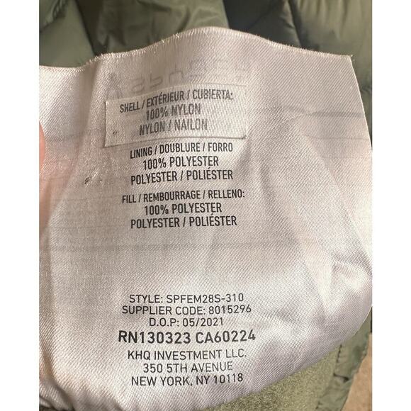 Spyder Boundless Hooded Full Zip Puffer Parka Jacket Youth XL Womens XS Olive - Picture 11 of 16